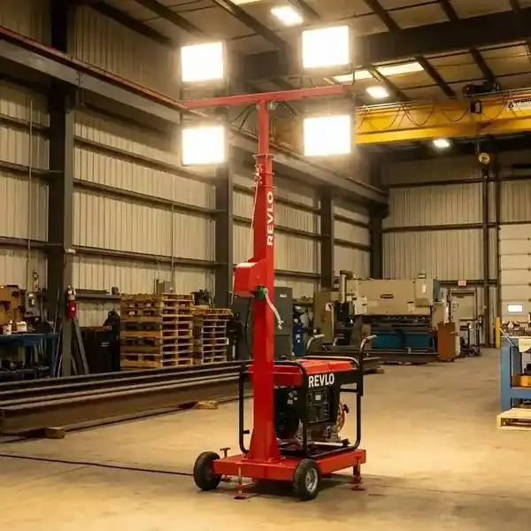 Torre de Iluminação RV 2400 da Revlo com gerador a diesel integrado