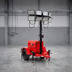 Vista traseira da Torre de Iluminação RV 4800 com o gerador a diesel
