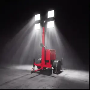 Torre de Iluminação RV 4000 da Revlo em operação noturna